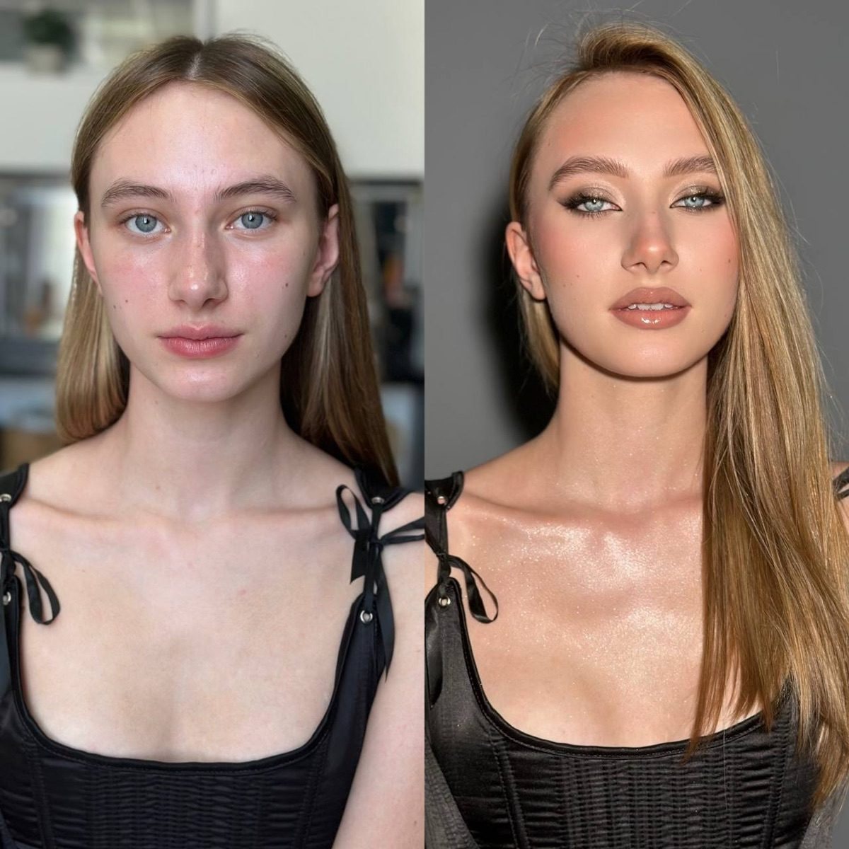 До и после макияжа — школа макияжа Краснодар